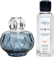 MAISON BERGER - Giftset Lampe Berger - Model Rosalie - Home Fragrance Diffuser - 7.6 x 4.8 x 7.7 inches - Includes Fragrance Exquisite Sparkle 250 milliliters - 8.45 Fluid Ounces (Blue)