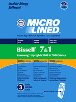 Bissell Style 1 & 7 Vacuum Bags (3pk) Fits Bissell ,PowerGlide, Samsung ETC