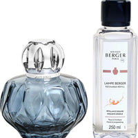 MAISON BERGER - Giftset Lampe Berger - Model Rosalie - Home Fragrance Diffuser - 7.6 x 4.8 x 7.7 inches - Includes Fragrance Exquisite Sparkle 250 milliliters - 8.45 Fluid Ounces (Blue) 