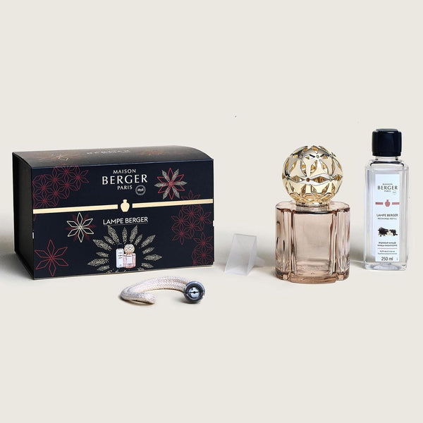 MAISON BERGER - Giftset Lampe Berger - Model Pomelis - Home Fragrance Diffuser - 8.5 x 6.4 x 5.3 inches - Includes Fragrance Vanilla Magnificence 250 milliliters - 8.45 Fluid Ounces (Beige) 
