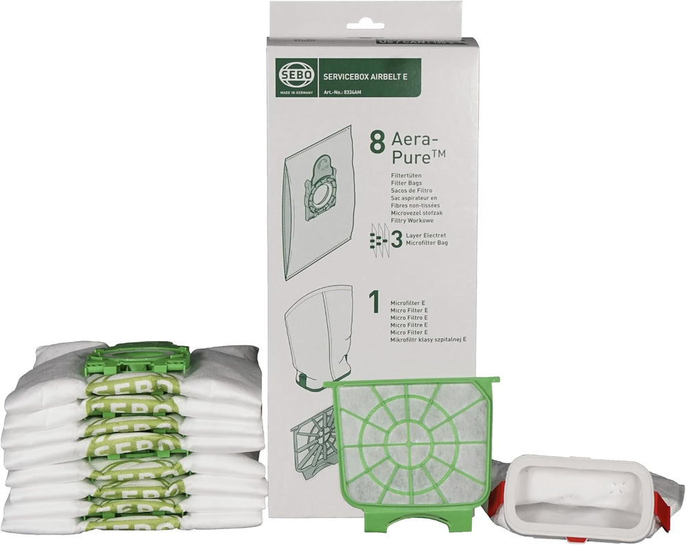 Sebo Vacuum Service Box E with (8 bags, 1 microfilter, 1 exhaust filter)