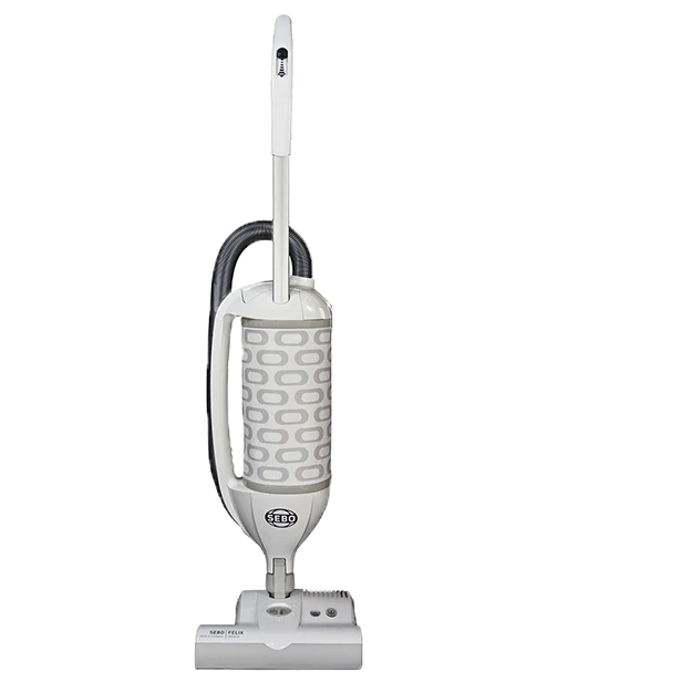 SEBO FELIX Premium Upright Vacuum - White/Gray Ovals