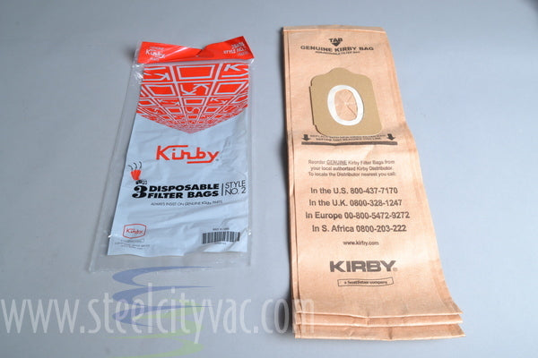 Kirby PAPER BAGS-KIRBY,#2,3PK,2 PLY,UPRIGHT HERITAGE - Ballwinvacuum.com