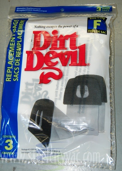 DIRT DEVIL - PAPER BAGS F - Ballwinvacuum.com