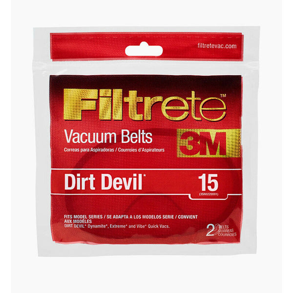 Dirt Devil Style 15 Vacuum Belts (2pk) By Filtrete 3M - Ballwinvacuum.com